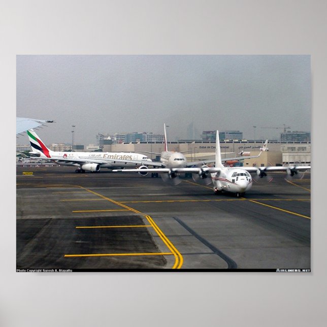 Pôster Hora do Rush da Manhã em Dubai (Frente)