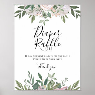 Poster Hora do Sinal de Raffle da Fralda Tea Baby