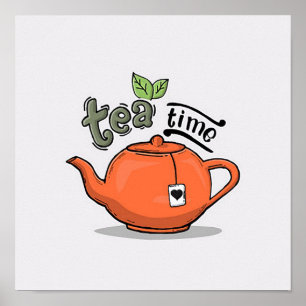 Poster Hora do Tea Vintage
