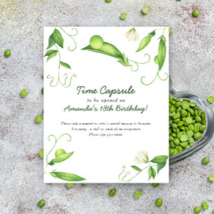 Poster Horário da Ervilha primeiro aniversario da cápsula