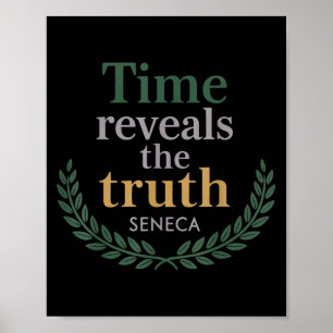 Poster Horário de Cotação Sêneca Revela Filosofia Estátic