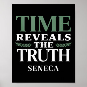 Poster Horário de Cotação Sêneca Revela Filosofia Estátic