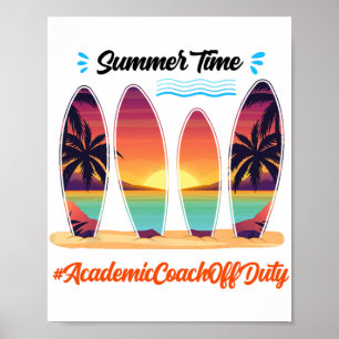 Poster Horário de Verão do treinador de serviço no final 