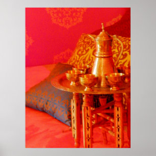 Poster Horário do chá marroquino