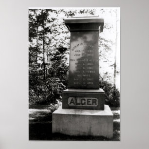 Pôster Horatio Alger's grave in Natick, Massachusetts