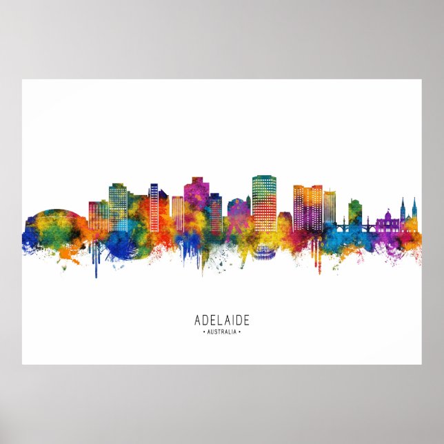 Poster Horizonte de Adelaide Austrália (Frente)