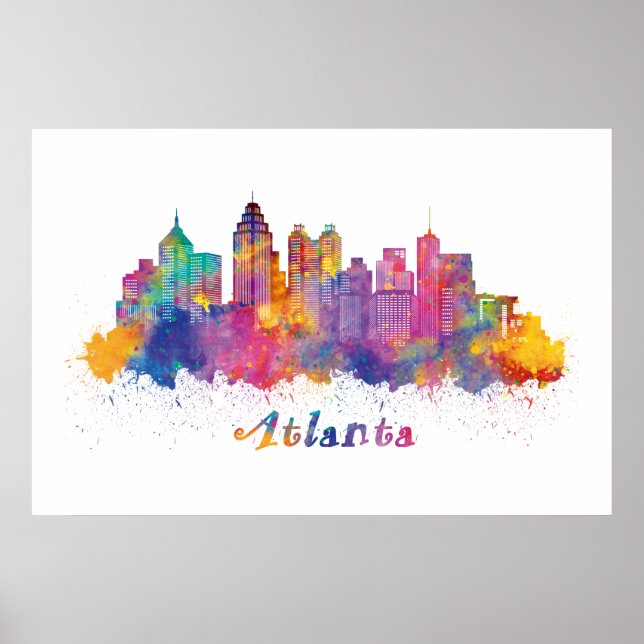 Poster horizonte de Atlanta (Frente)