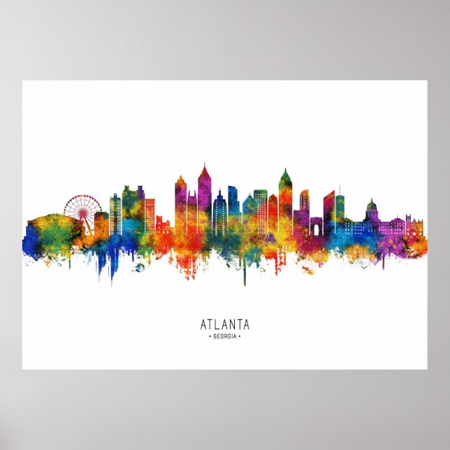 Poster Horizonte de Atlanta Geórgia (Frente)
