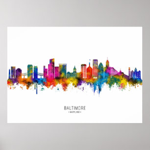 Poster Horizonte de Baltimore Maryland