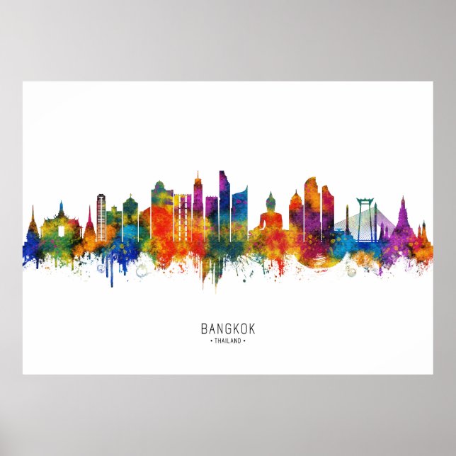 Poster Horizonte de Banguecoque Tailândia (Frente)