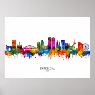 Poster Horizonte de Barcelona Espanha