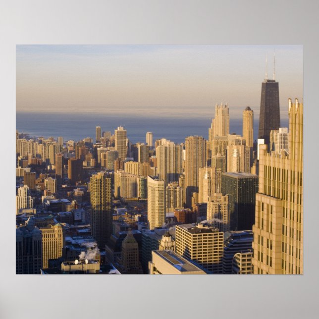 Poster Horizonte de Chicago, Illinois, a partir da Sears  (Frente)