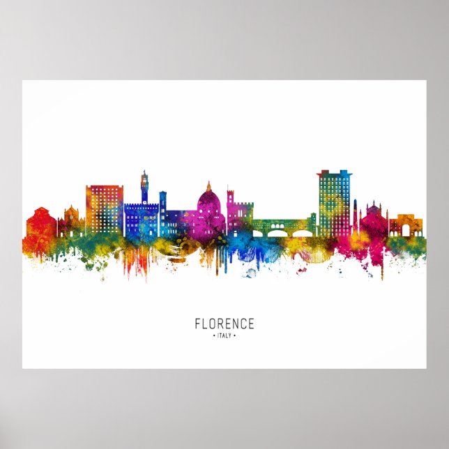 Poster Horizonte de Florença Itália (Frente)