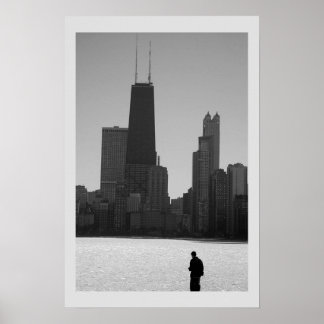 Poster horizonte de inverno, chicago