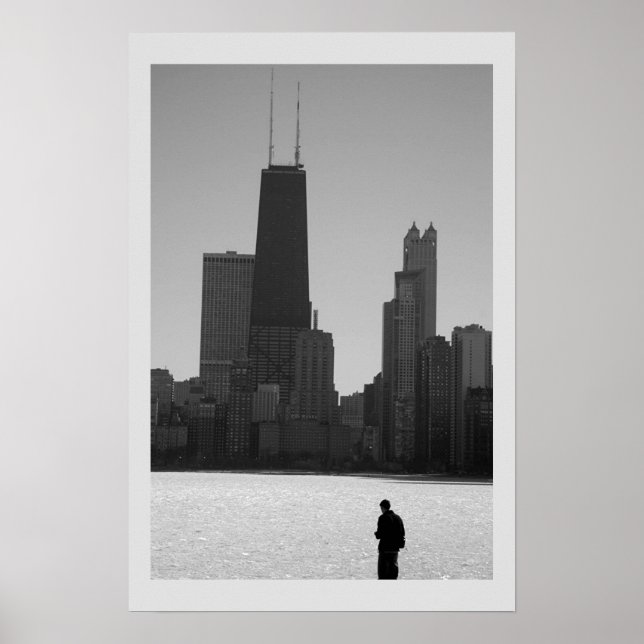 Poster horizonte de inverno, chicago (Frente)