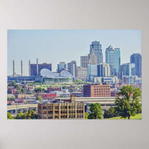 Poster Horizonte de Kansas City, Missouri, centro