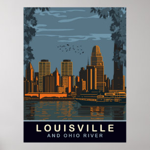Poster Horizonte de Louisville, rio Ohio, Viagem