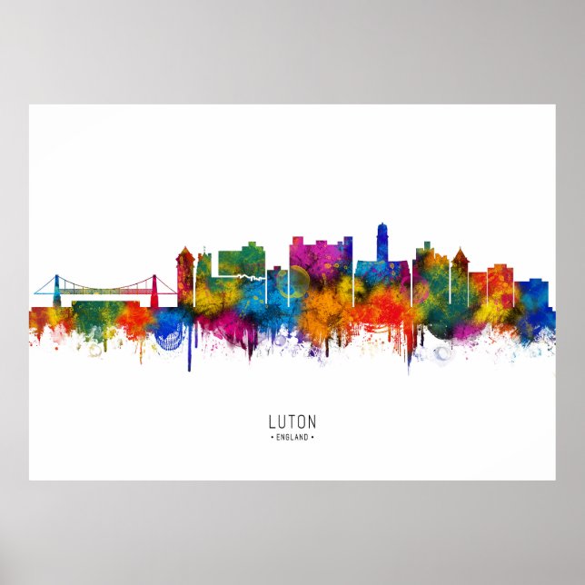 Poster Horizonte de Luton Inglaterra (Frente)