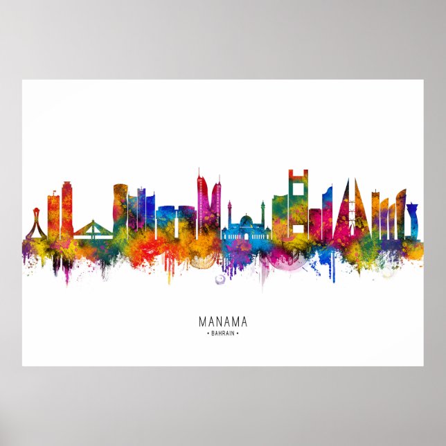 Poster Horizonte de Manama Bahrein (Frente)