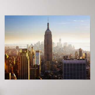 Poster Horizonte de Manhattan pela Manhã
