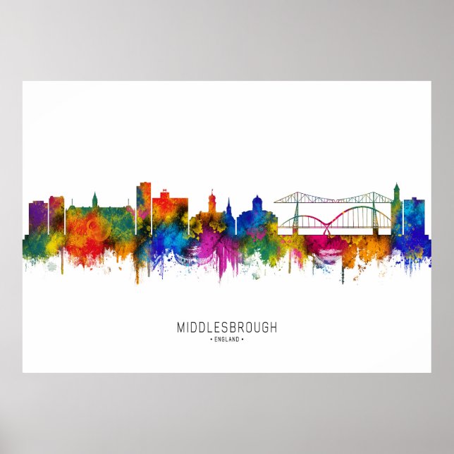 Poster Horizonte de Middlesbrough Inglaterra (Frente)