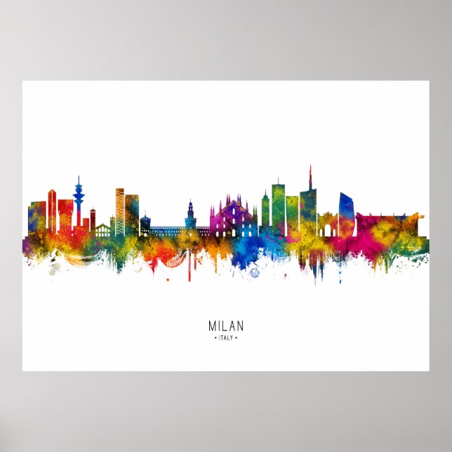 Poster Horizonte de Milão Itália (Frente)