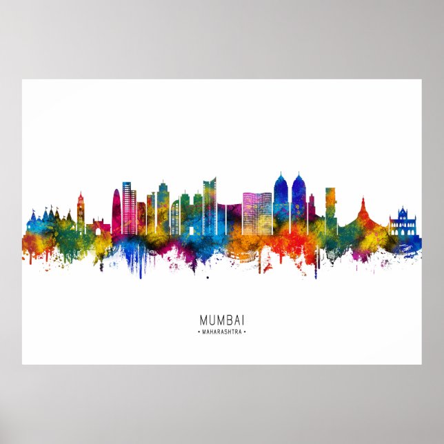 Poster Horizonte de Mumbai Maharashtra (Frente)