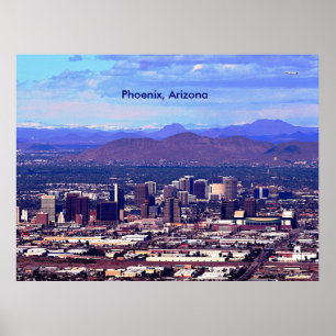Pôster Horizonte de Phoenix Arizona durante o dia