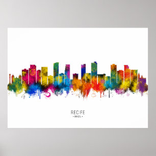 Poster Horizonte de Recife Brasil