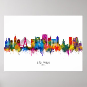 Poster Horizonte de São Paulo Brasil