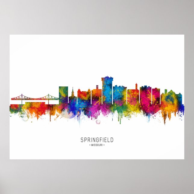 Poster Horizonte de Springfield Missouri (Frente)