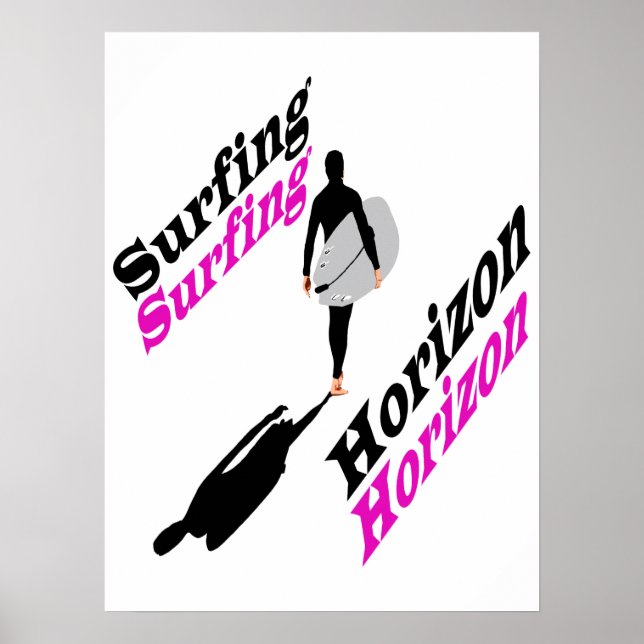 Poster Horizonte de surfe (Frente)