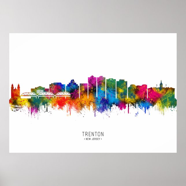 Poster Horizonte de Trenton Nova Jersey (Frente)