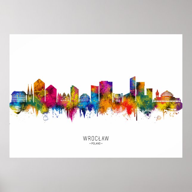 Poster Horizonte de Wrocław Polônia (Frente)