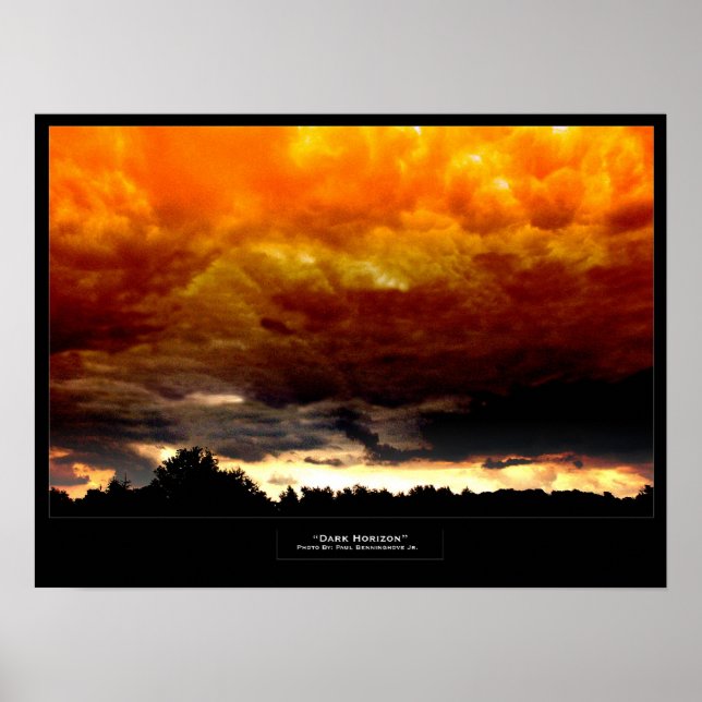 Pôster Horizonte escuro (Frente)