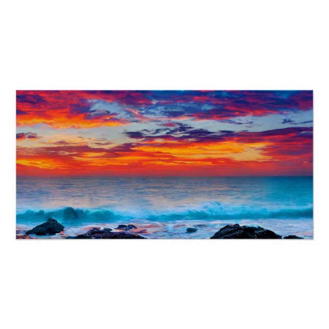Pôster Horizonte Flamejante (Frente)