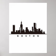 Horizonte urbano da cidade de Boston, horizonte de