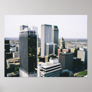 Poster Horizonte Urbano de Downtown Tulsa