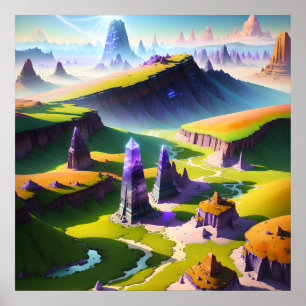 Poster Horizontes Roxos Quebrados V2