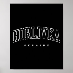 Poster Horlivka Ucrânia Estilo Atlético Universitário da