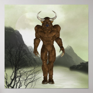 Poster Horned de Minotaur