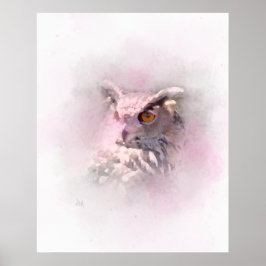 Poster Horned Owl Print
