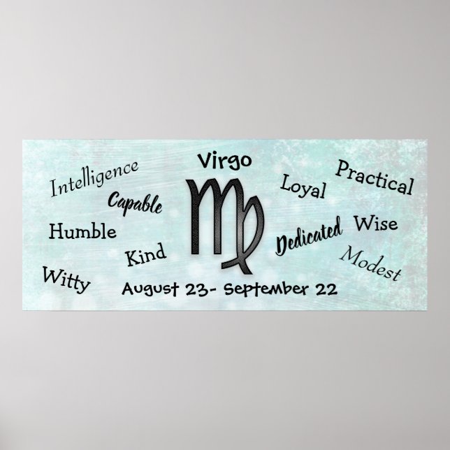 Poster Horoscópio Virgo (Frente)