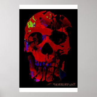 Pôster Horrofanz Abstrato Skull