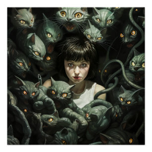 Pôster Horror Cat Nightmare