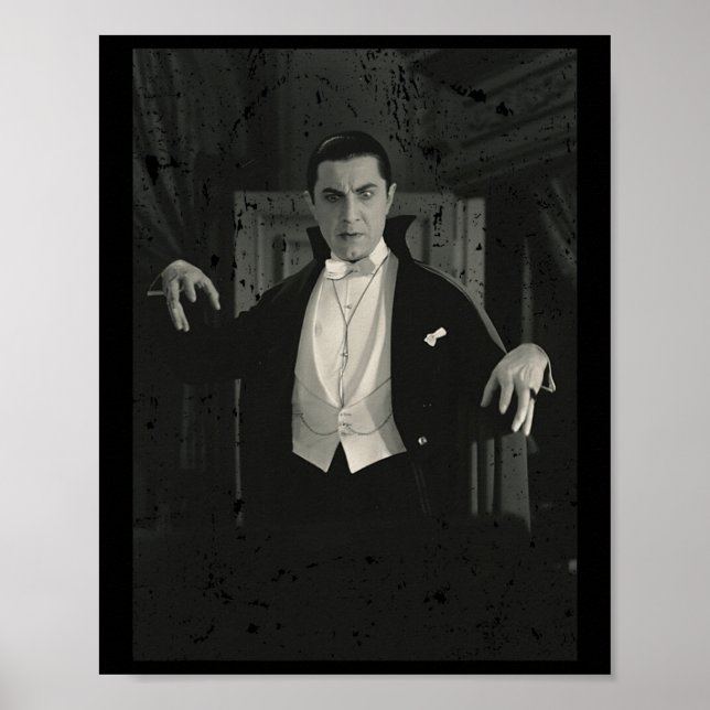 Poster Horror Movie Monster Halloween Count Dracula Vampi (Frente)