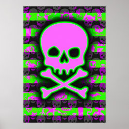 Pôster Horror Punk Skull
