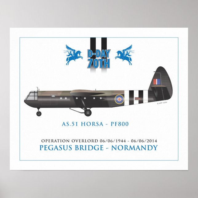 POSTER HORSA GLIDER - PONTE PEGASUS (Frente)