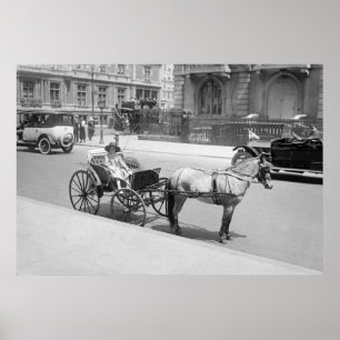 Pôster Horse Drawn Buggy: início dos anos 1900