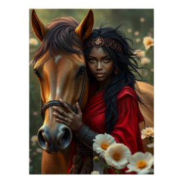 Pôster Horse e Companion Fantasy Art